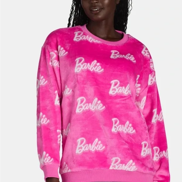 Barbie Women's Plush Graphic Character Sweatshirt/Pullover Gift Box | NEW/NWT🩷 - Picture 7 of 11